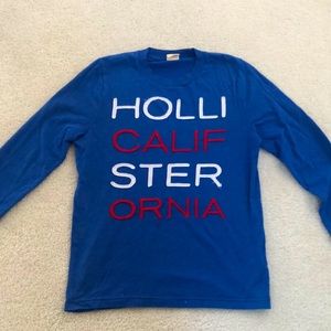 Blue Long Sleeve Hollister T Shirt Size Men’s S